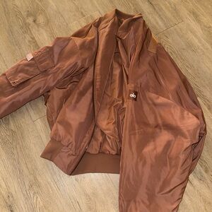 Alo Rose Brick color Bomber Jacket